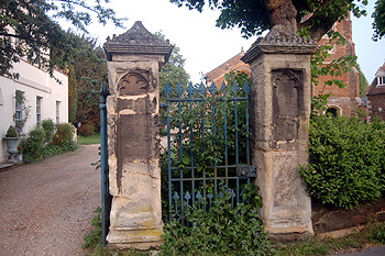 Gate piers in front of Old Saint Mary's May 2012